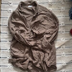 Free People x CP shades button down-gauzy